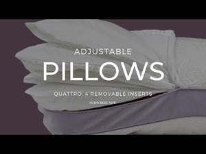 Adjustable Quattro Pillow (4 Inserts) with Washable Cover